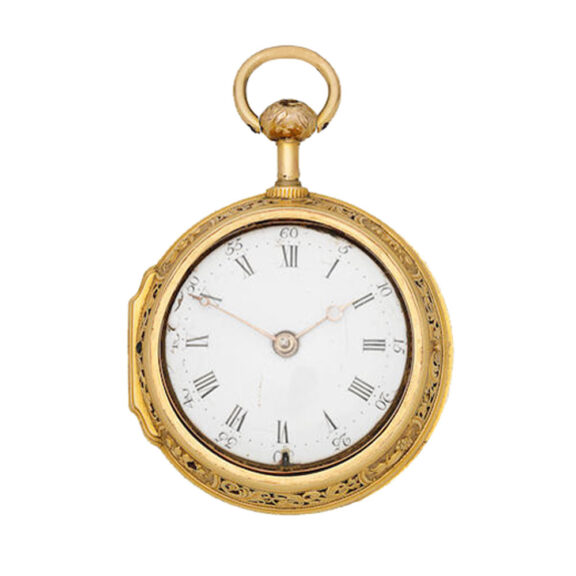 An English gold pair cased repeating pocket watch Circa 1750 An English gold pair cased repeating pocket watch Circa 1750