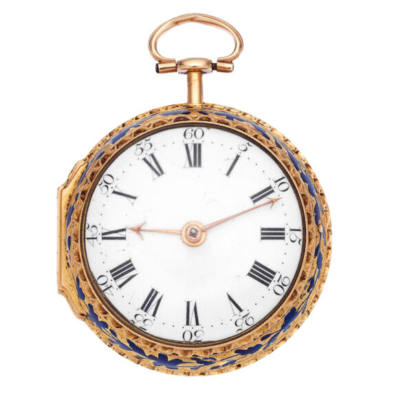 English gold key wind pair cased verge pocket watch Circa 1759 English gold key wind pair cased verge pocket watch Circa 1759