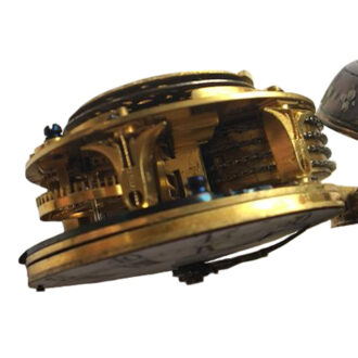 English gilt metal, pique and tortoiseshell pocket watch Circa 1700