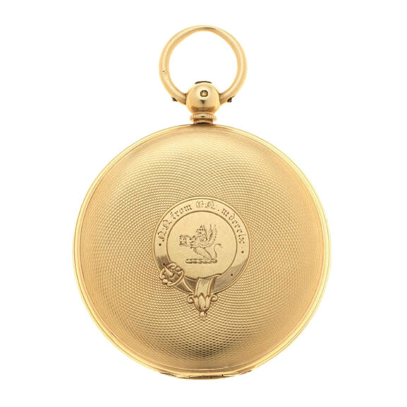 An English gold full hunter lever pocket watch Circa 1871