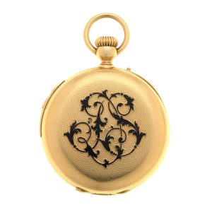 A Swiss gold quarter repeating lever pocket watch Circa 1860