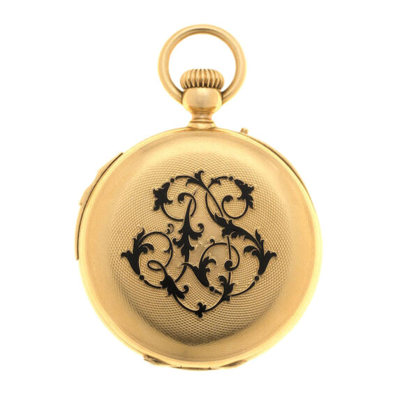 A Swiss gold quarter repeating lever pocket watch Circa 1860
