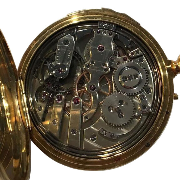 A Swiss gold quarter repeating lever pocket watch Circa 1860 A Swiss gold quarter repeating lever pocket watch Circa 1860