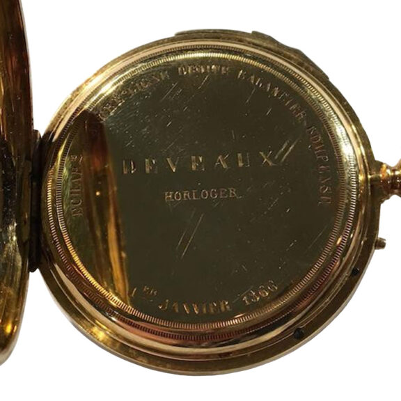 A Swiss gold quarter repeating lever pocket watch Circa 1860 A Swiss gold quarter repeating lever pocket watch Circa 1860