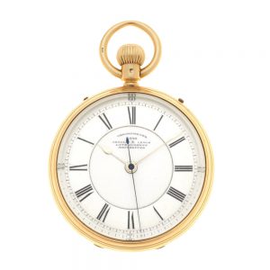An English 18 carat gold chronometer pocket watch Circa 1872