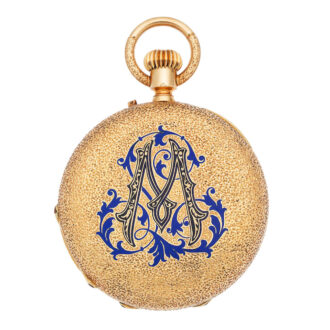 A Swiss gold and enamel decorated lever pocket watch Circa 1880