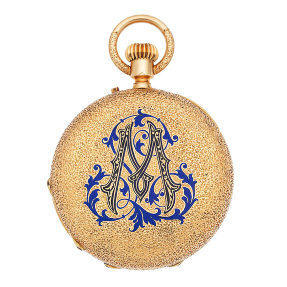A Swiss gold and enamel decorated lever pocket watch Circa 1880