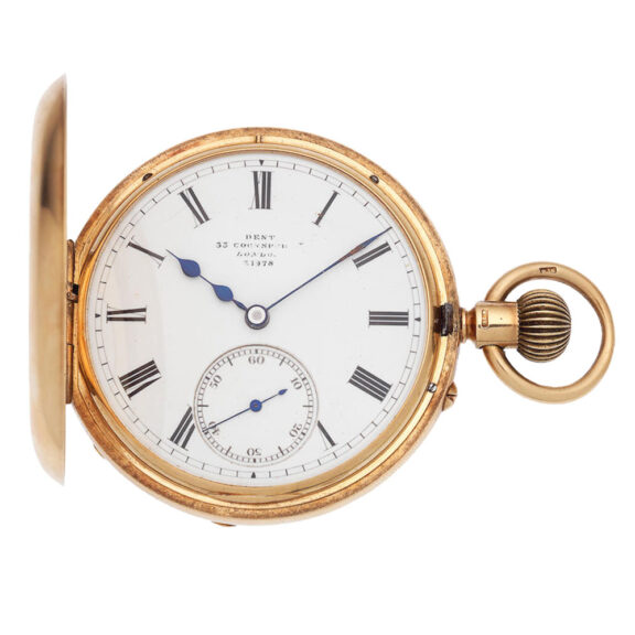 English gold half hunting cased commemoration watch Circa 1898