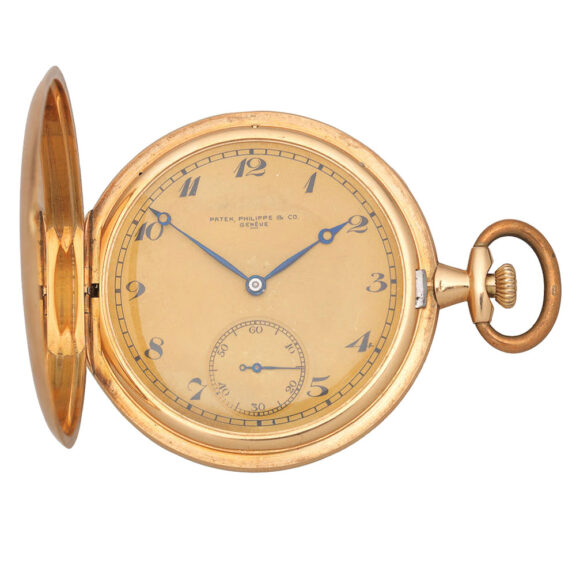 A Swiss 14 carat gold full hunter lever pocket watch Circa 1915