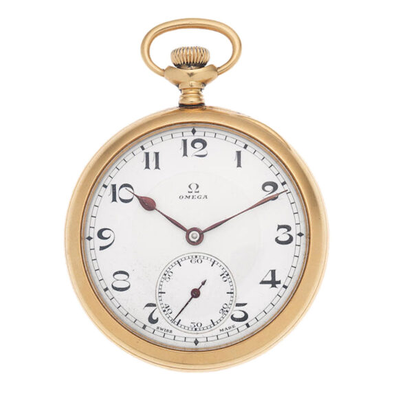 A Swiss 18 carat gold open face lever pocket watch Circa 1922