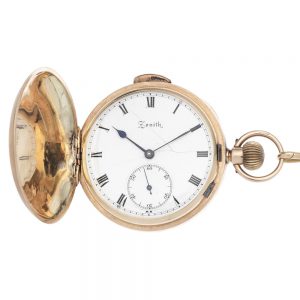 A Swiss 9 carat gold full hunter lever pocket watch Circa 1907