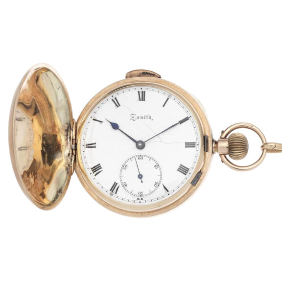 A Swiss 9 carat gold full hunter lever pocket watch Circa 1907