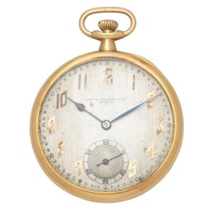 Swiss gold 18 carat gold open face lever pocket watch Circa 1920