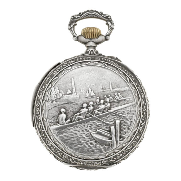 Swiss silver quarter repeating lever pocket watch Circa 1900