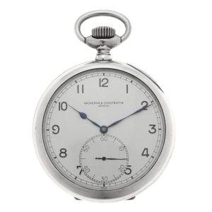 A Swiss silver keyless wind open face lever deck watch Circa 1942