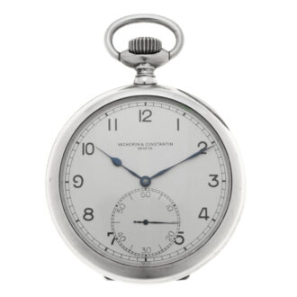 A Swiss silver keyless wind open face lever deck watch Circa 1942