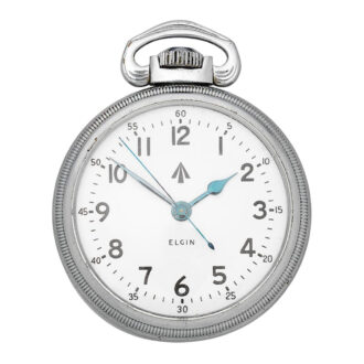 An American stainless steel military lever pocket watch Circa 1942