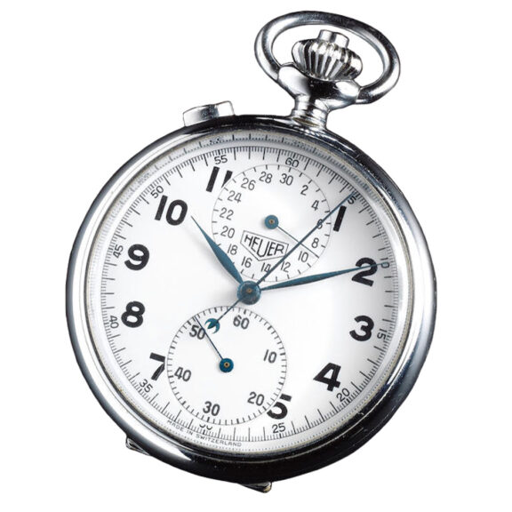 A Swiss stainless steel split second lever chronograph Circa 1965