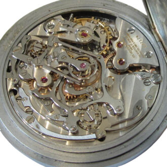 A Swiss stainless steel split second lever chronograph Circa 1965
