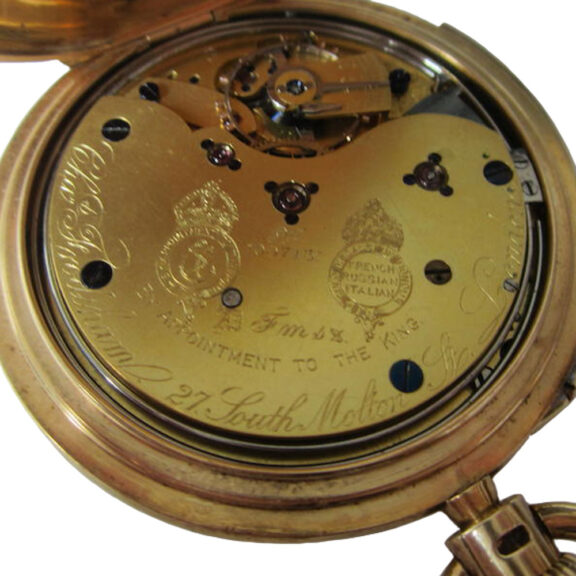An English gold minute repeating lever pocket watch Circa 1933 An English gold minute repeating lever pocket watch Circa 1933