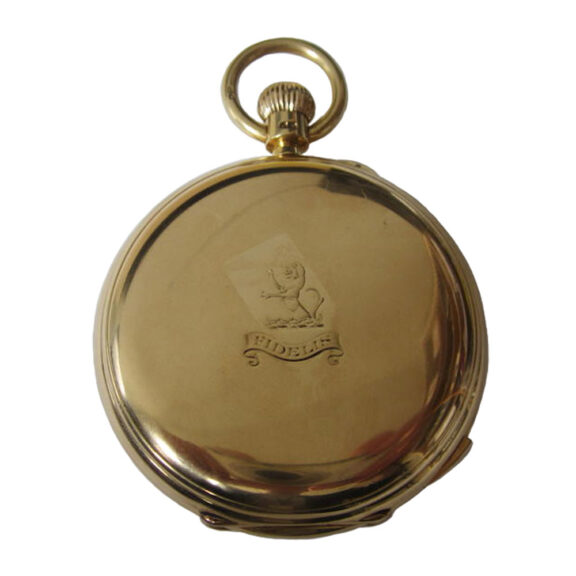 A fine English gold minute repeating lever clock watch Circa 1916 A fine English gold minute repeating lever clock watch Circa 1916