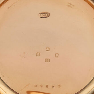 A fine English gold minute repeating lever clock watch Circa 1916