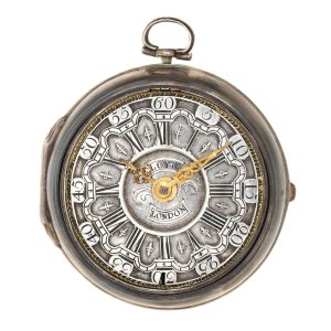 An English silver verge pocket watch in pair cases Circa 1718-1719