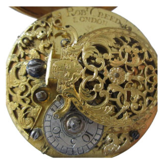 An English gilt and horn verge consular pocket watch Circa 1750