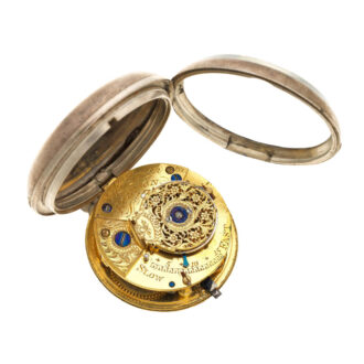 An English silver key wind verge pocket watch Circa 1807