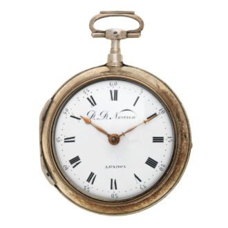 English silver key wind pair cased verge pocket watch Circa 1770