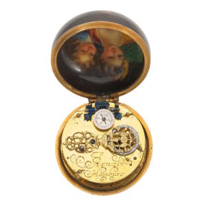 A German verge with concealed amorous scene Circa 1660-1670