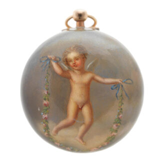 A German verge with concealed amorous scene Circa 1660-1670