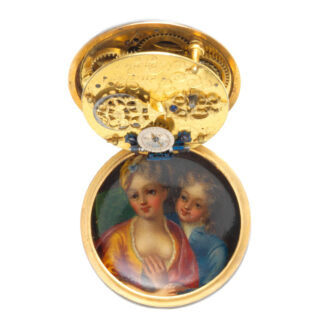 A German verge with concealed amorous scene Circa 1660-1670