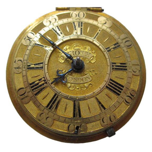 English gold repousse quarter repeater with pulse piece Circa 1730 English gold repousse quarter repeater with pulse piece Circa 1730