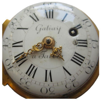 French gold repeating a toc verge with enamel portrait Circa 1790