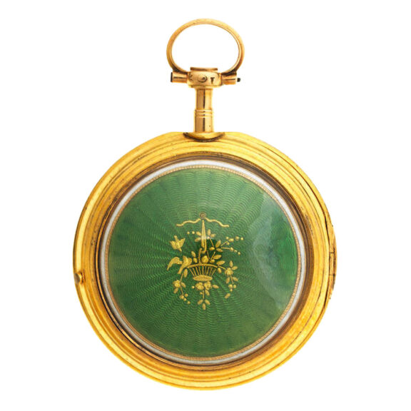 An English gold pocket watch with enamel decoration Circa 1770