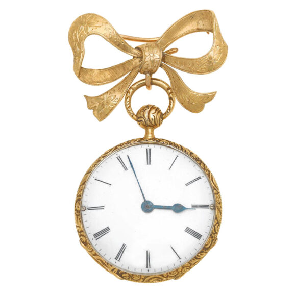 A Swiss 18 carat gold cylinder repeating pocket watch Circa 1850