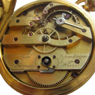 Danish gold lever with resistant banking escapement Circa 1880