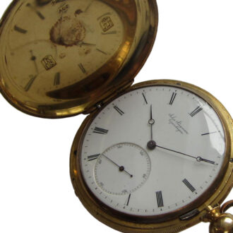 Danish gold lever with resistant banking escapement Circa 1880
