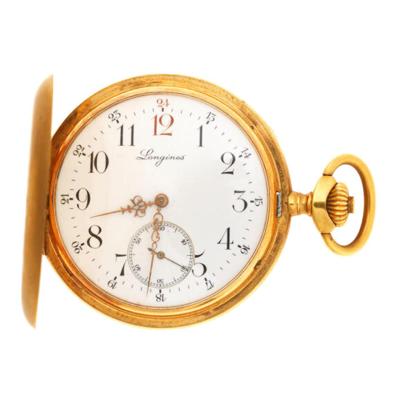A Swiss 18 carat gold lever full hunter pocket watch Circa 1910