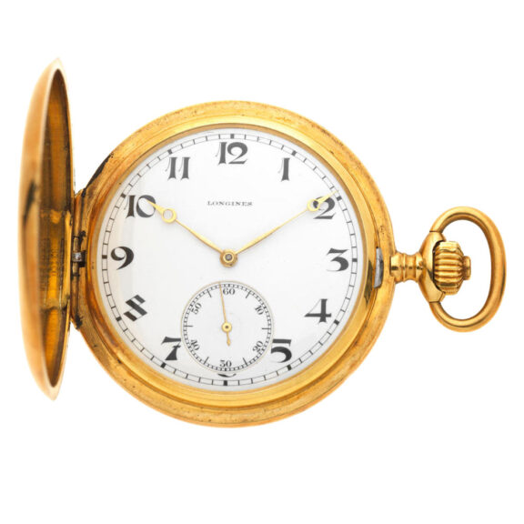 A Swiss 18 carat gold full hunter lever pocket watch Circa 1928