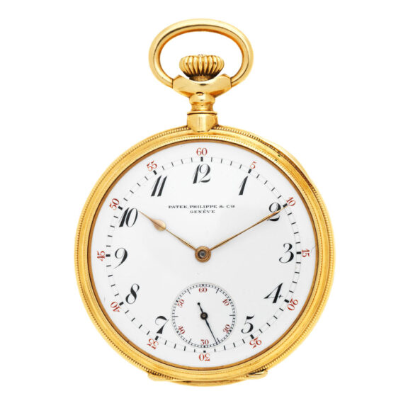 Swiss 18 carat gold open faced lever pocket watch Circa 1910