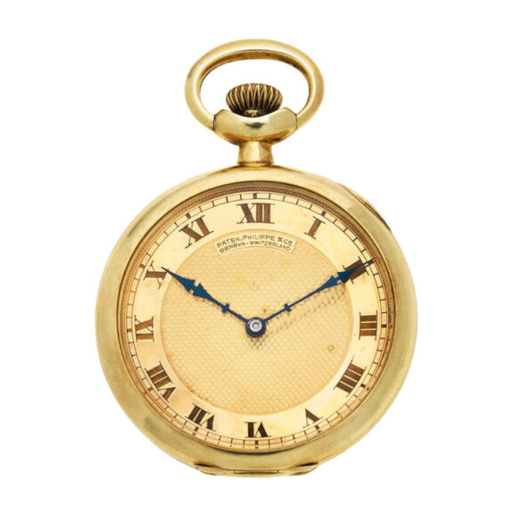 Swiss 14 carat gold open faced lever pocket watch Circa 1910