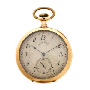 An American 14 carat open face lever pocket watch Circa 1903