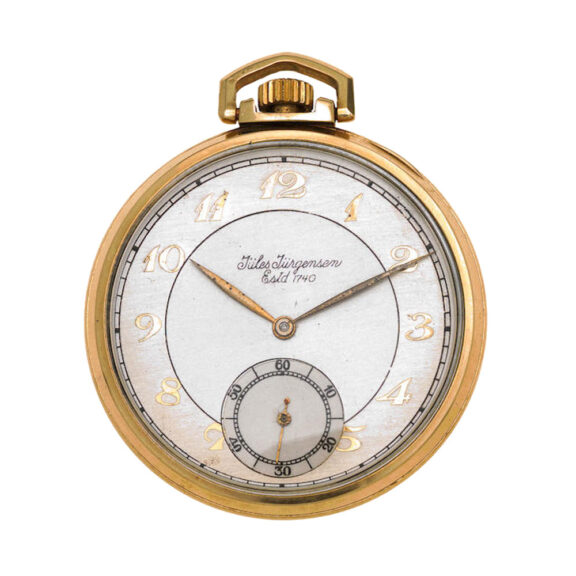 A Swiss 14 carat gold open face lever pocket watch Circa 1930