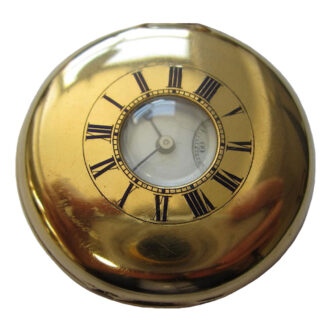 English 18 carat gold half hunter lever pocket watch Circa 1883