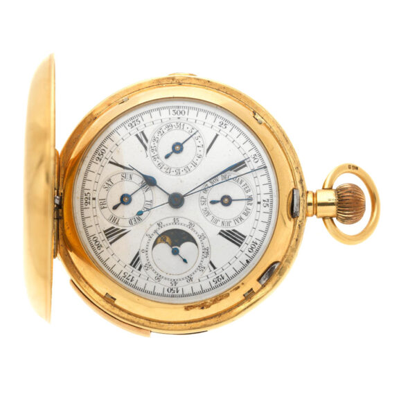 Swiss gold repeating chronograph pocket watch Circa 1907