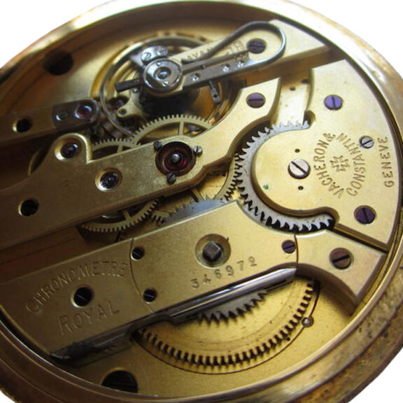 Swiss 18 carat gold Chronometre Royal pocket watch Circa 1915 Swiss 18 carat gold Chronometre Royal pocket watch Circa 1915