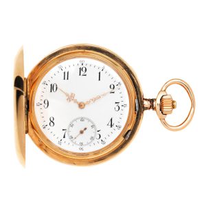 Swiss 14k gold hunting cased lever pocket watch Circa 1900
