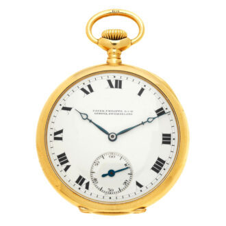 A Swiss 18 carat gold open face lever pocket watch Circa 1910